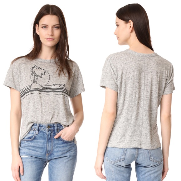 Rag & Bone New York Palm Tree Linen Tee